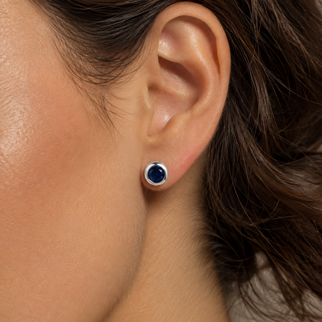 Raine White Gold Sapphire Earrings