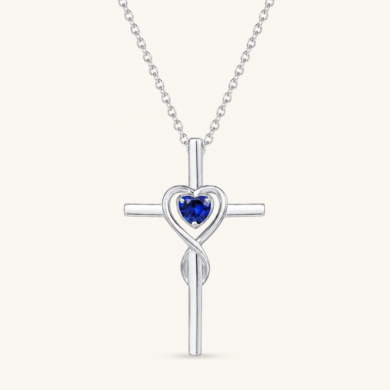 Hope White Gold Sapphire Necklace