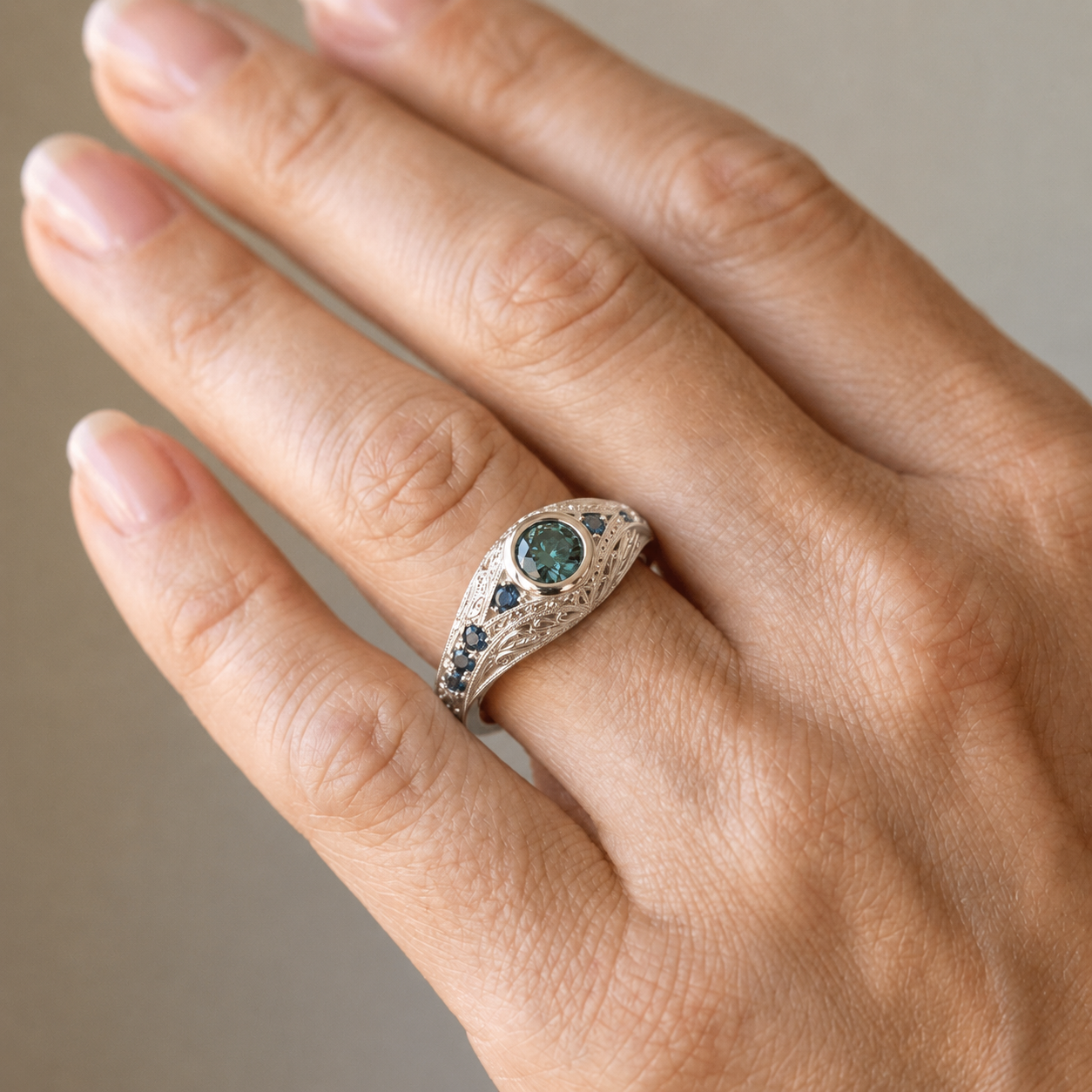 Odette Gold Sapphire Ring