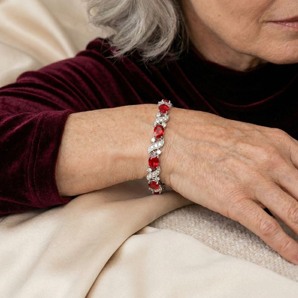 Giada White Gold Ruby Bracelet