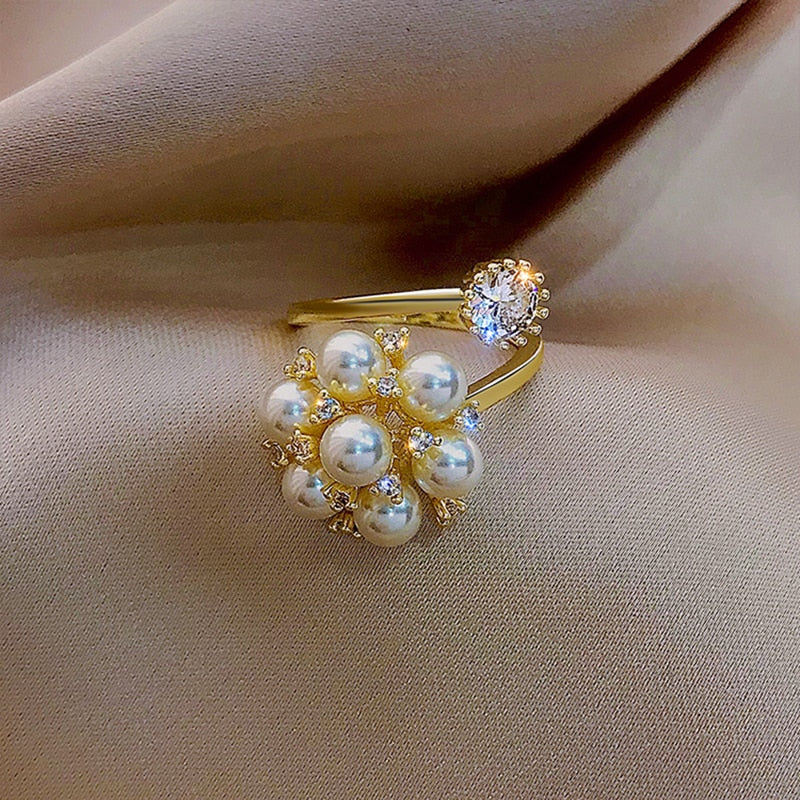 Jacinta Gold Pearl Ring