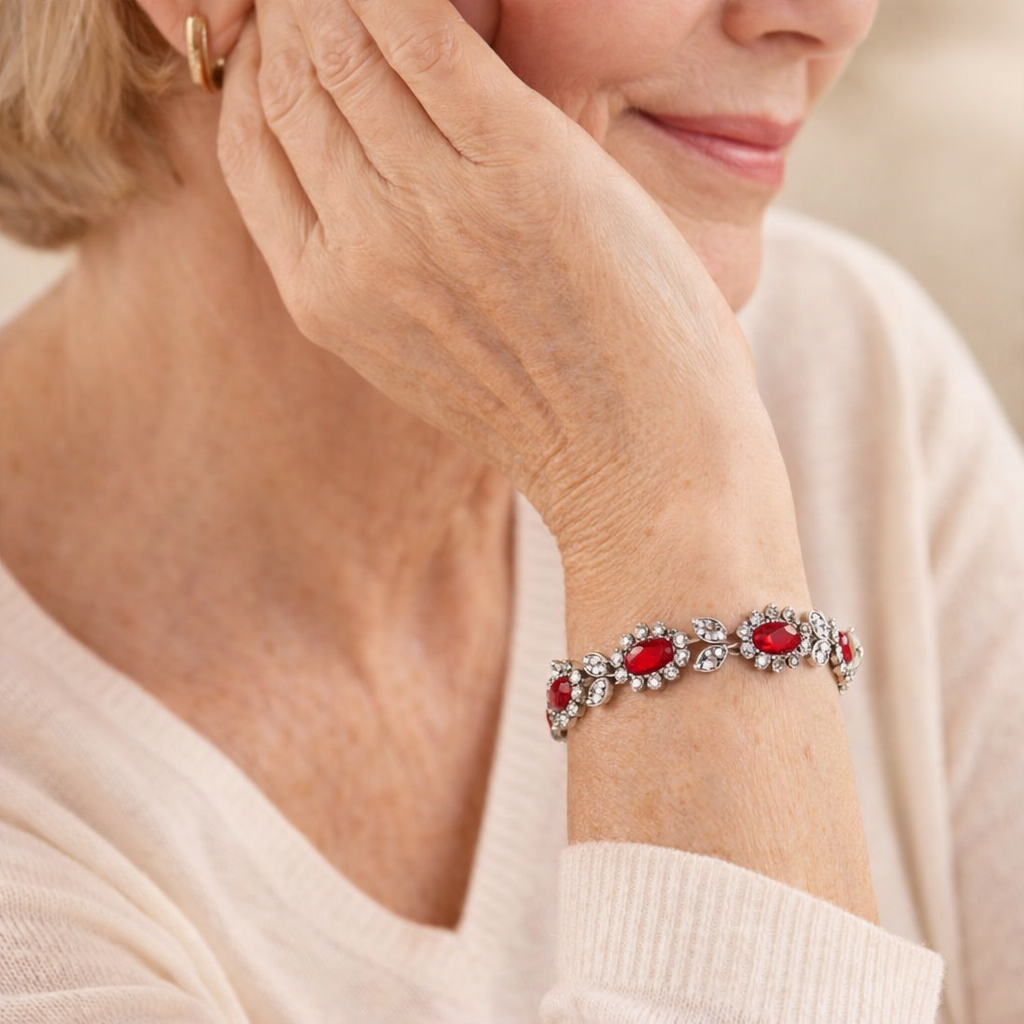 Iridessa White Gold Ruby Bracelet