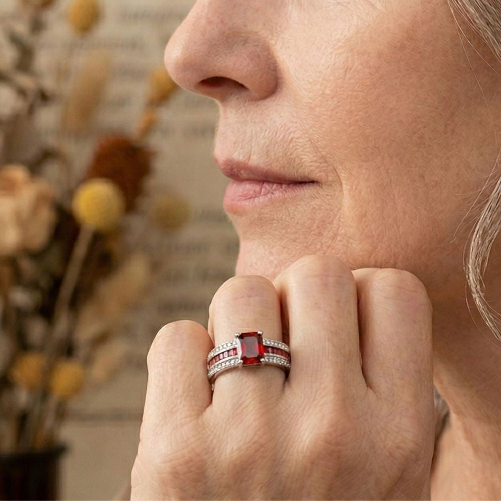 Kassira White Gold Ruby Ring
