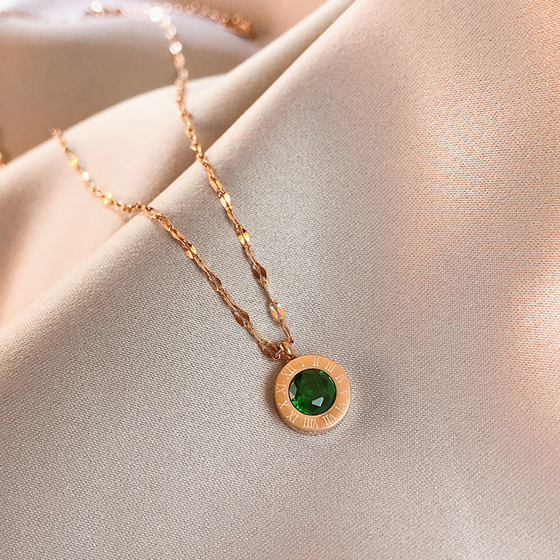 Letizia Gold Emerald Necklace