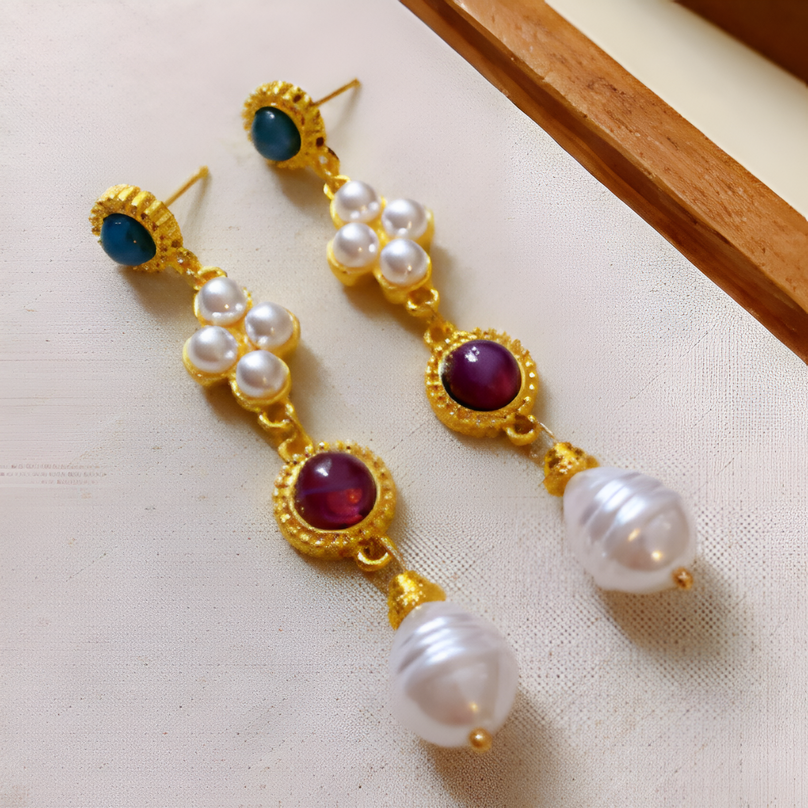 Juliana Gold Pearl Earrings