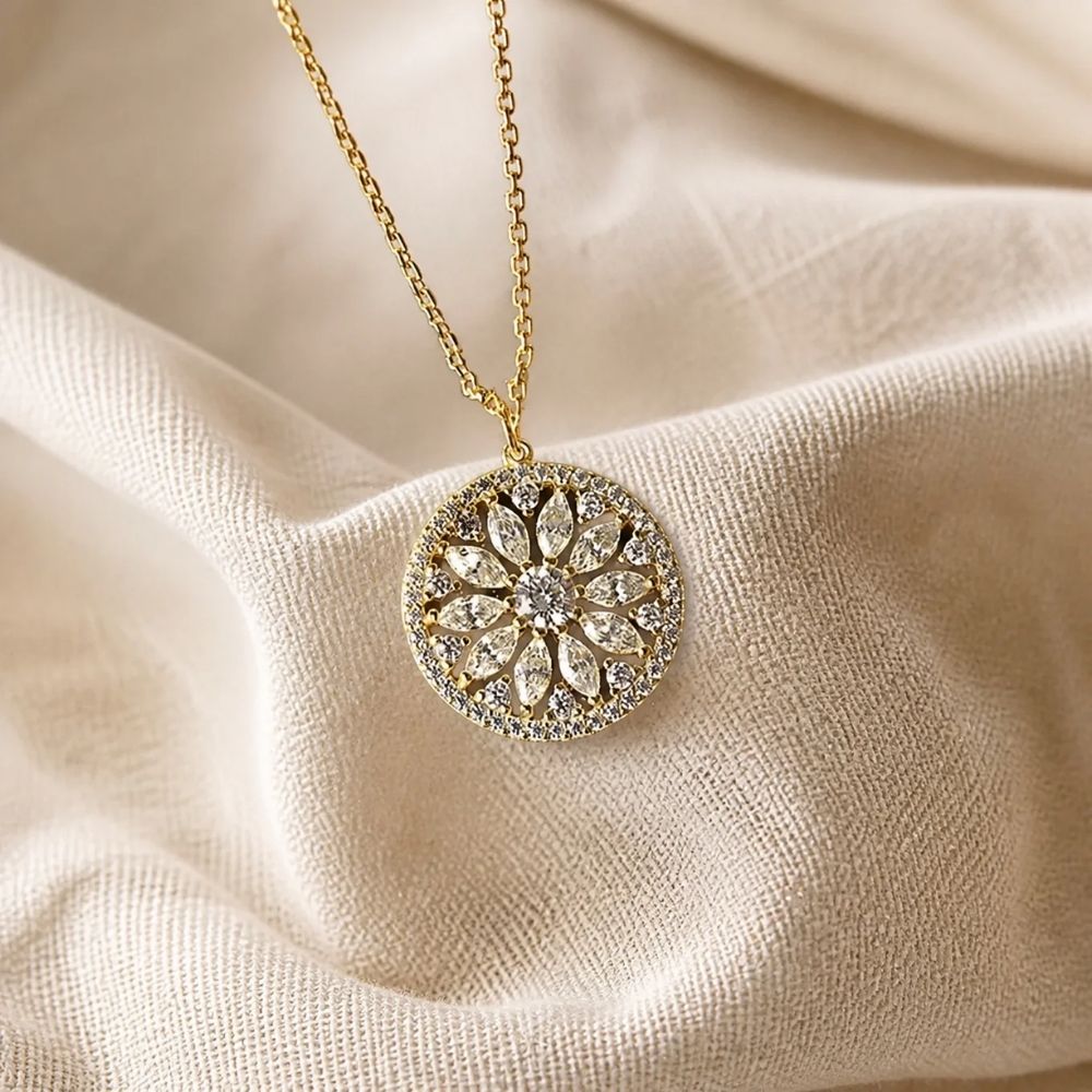 Berenice Gold Sunflower Necklace