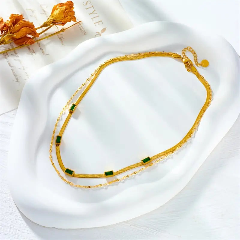 Lana Gold Emerald Necklace