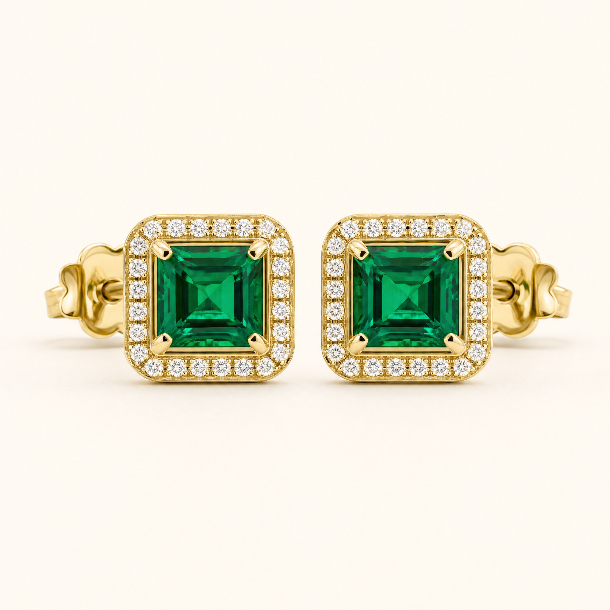 Adele Gold Emerald Earrings