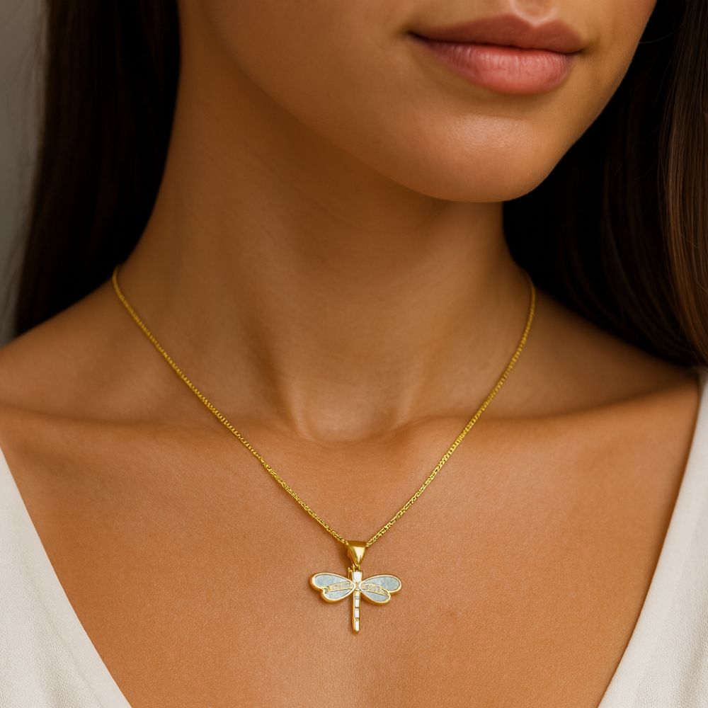 Ailsa Gold Dragonfly Necklace