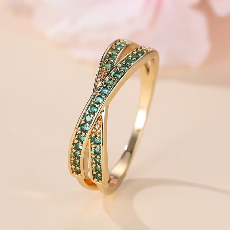 Leonie Gold Emerald Ring