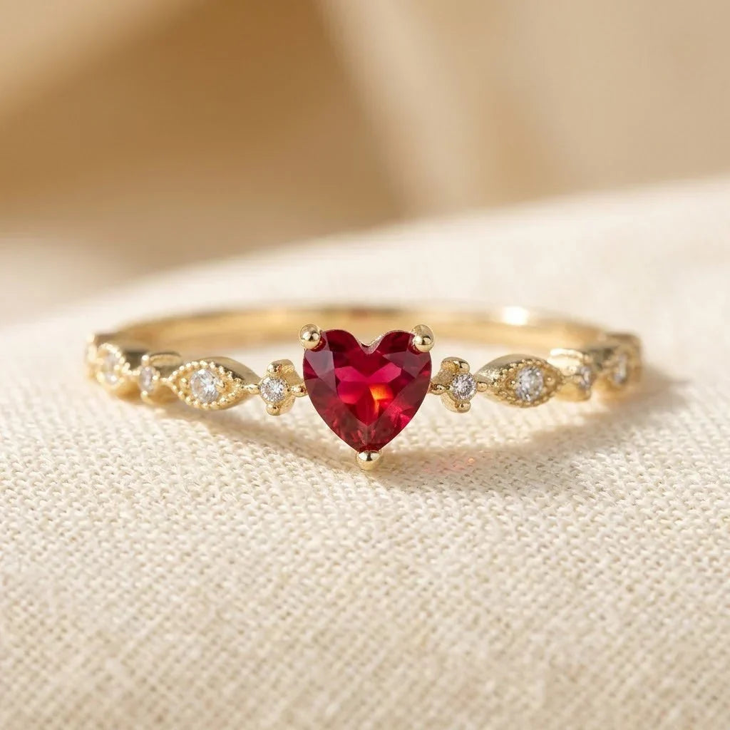 Rosalind Gold Ruby Ring