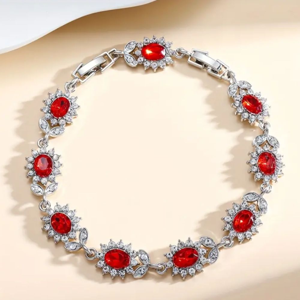 Iridessa White Gold Ruby Bracelet