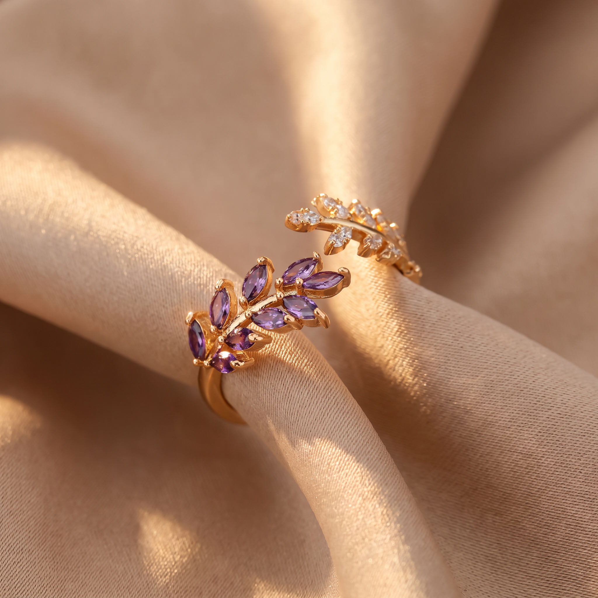 Greta Gold Amethyst Ring