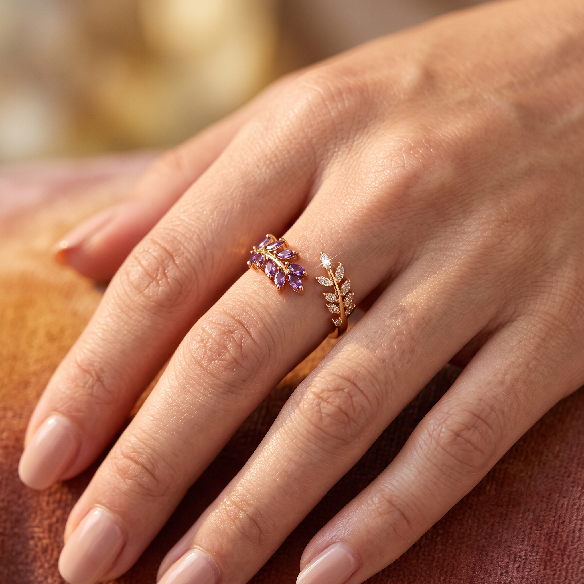 Greta Gold Amethyst Ring
