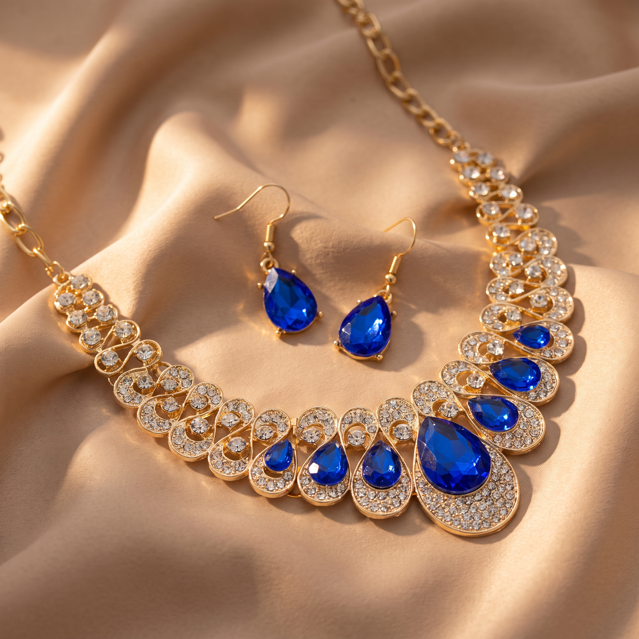 Maevina Gold Sapphire Set