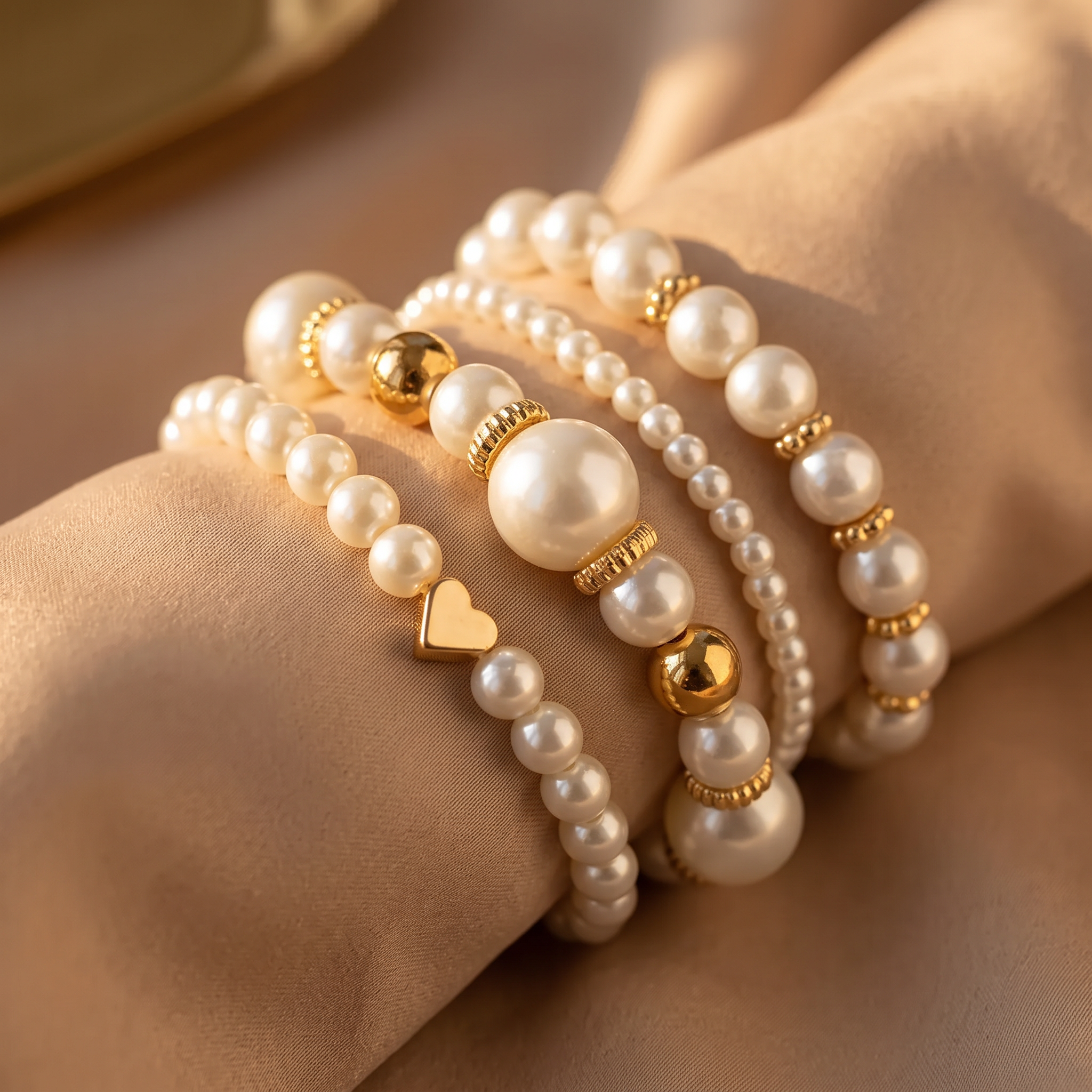 Renata Gold Pearl Set
