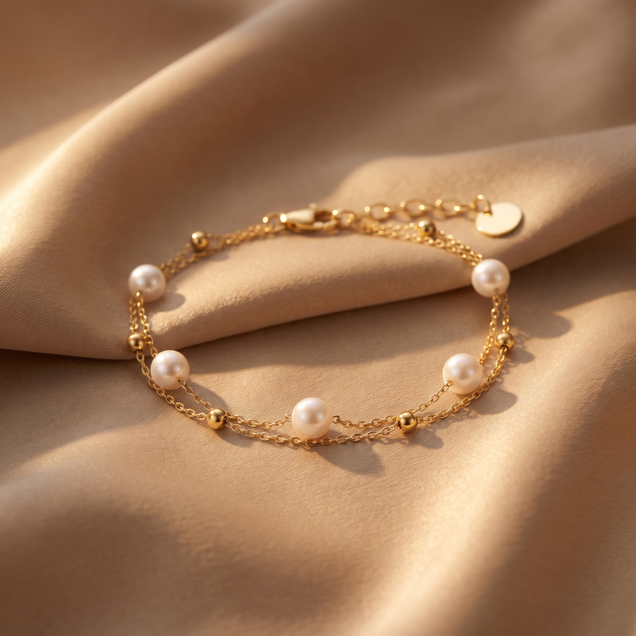 Sabrina Pearl Layered Bracelet