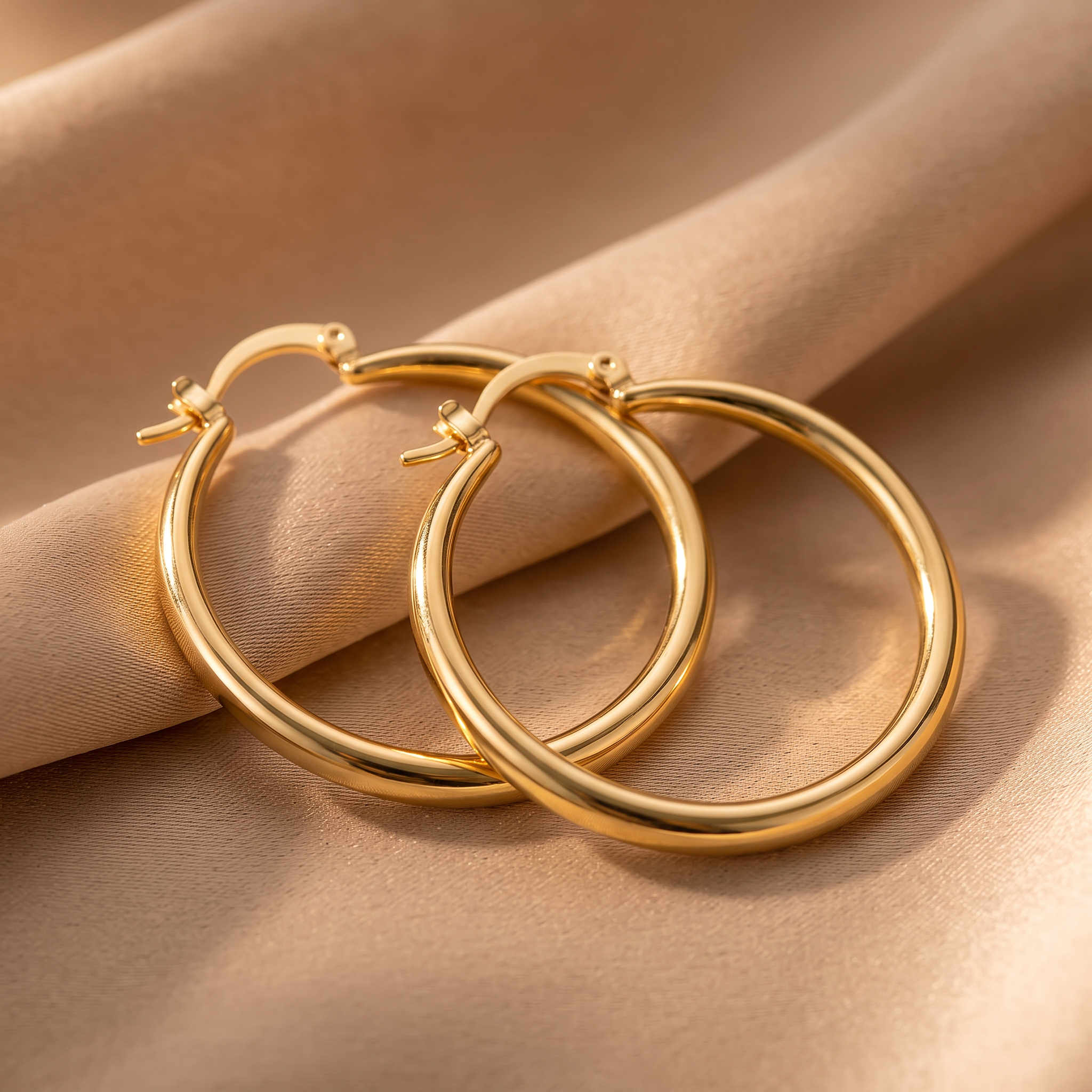 Sienna Gold Hoop Earrings