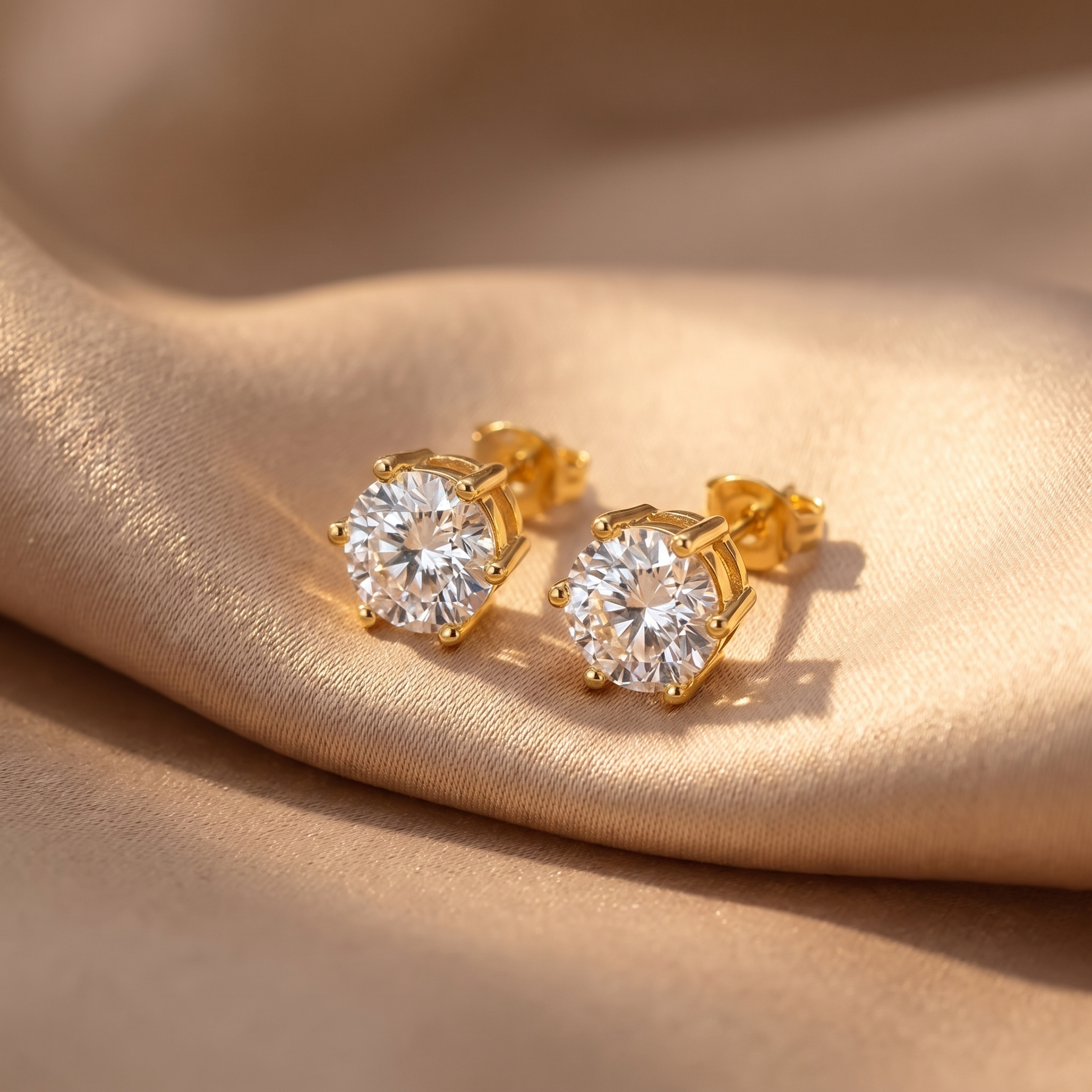 Tera Diamond Stud Earrings