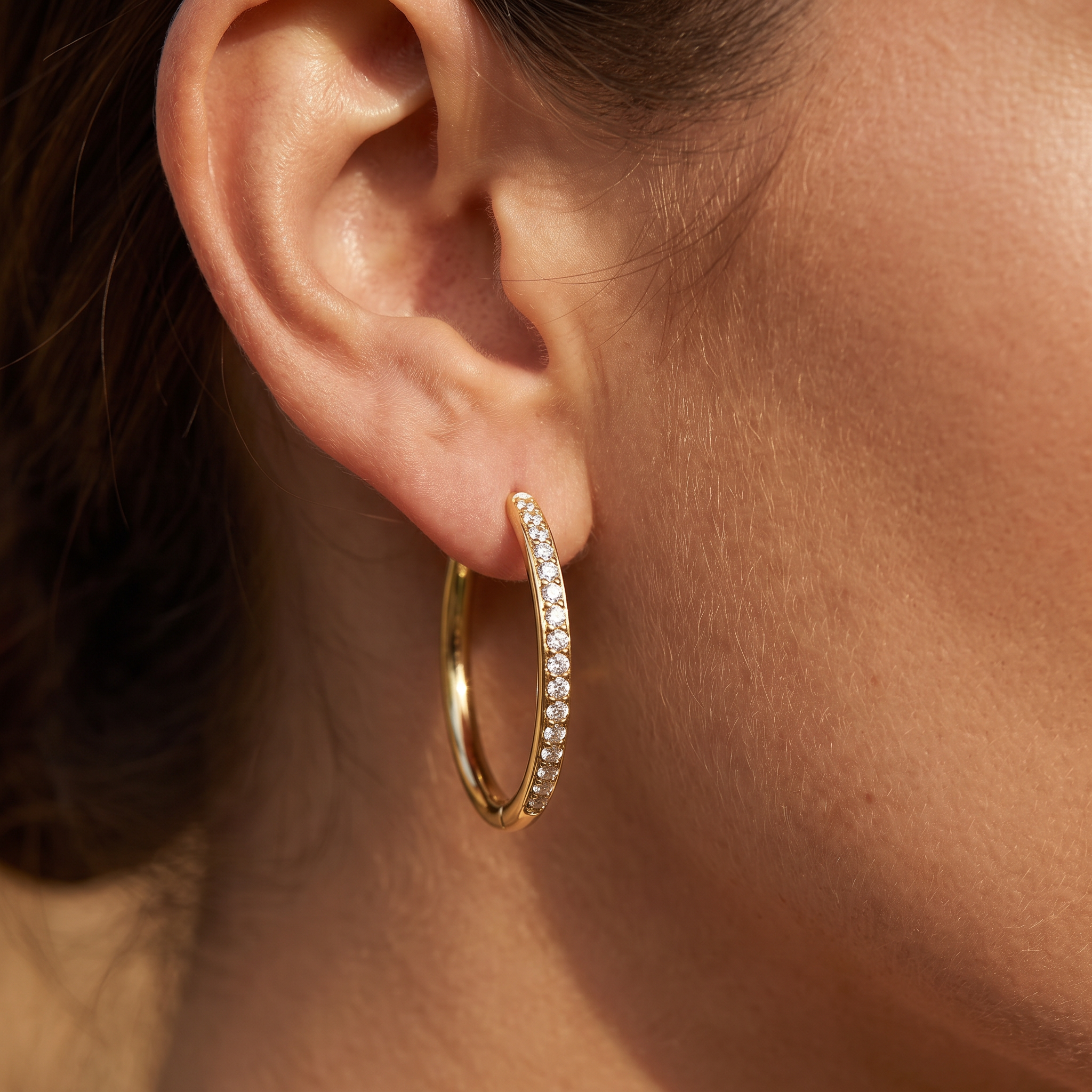 Vera Gold Pave Earrings