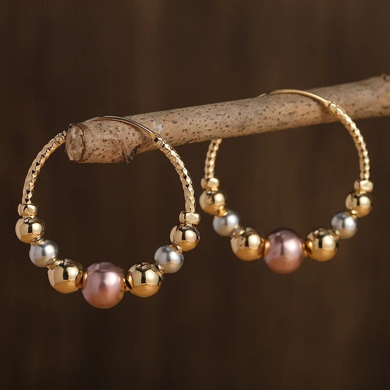 Gwendolyn Gold Pearl Earrings
