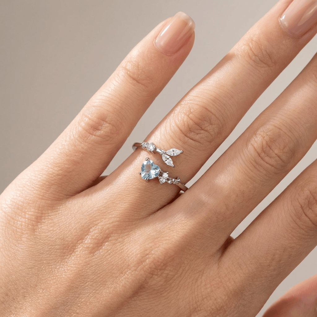 Rosalie White Gold Sapphire Ring