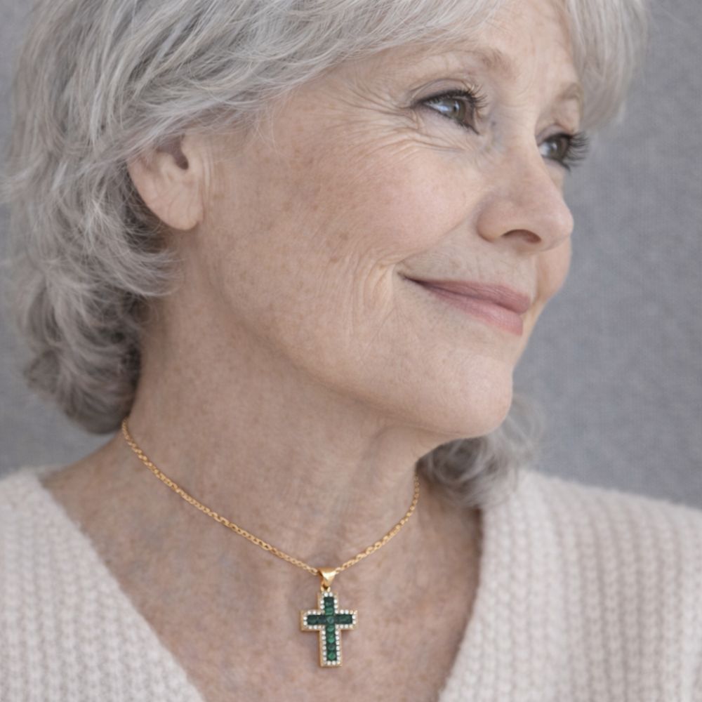 Solene Gold Emerald Necklace