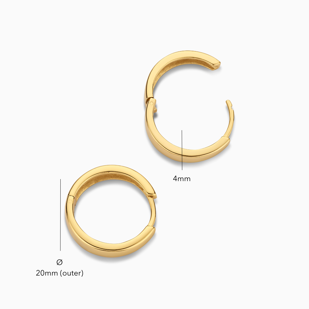 Gia White Gold Hoop Earrings